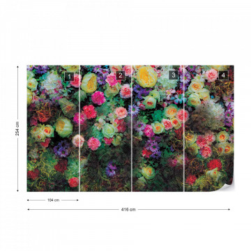 Fototapet - Flori in culori aprinse