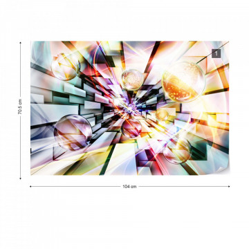 3D Abstract Design Multicoloured Photo Wallpaper Wall Mural
