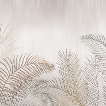 Fototapet - Frunze de palmier pe fundal deschis