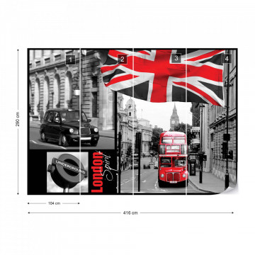 London Black And White Photo Wallpaper Wall Mural