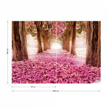 Flowers Blossom Trees Forest Nature Photo Wallpaper Wall Mural