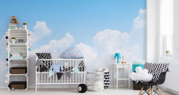 Fototapet cu nori pentru camera copiilor
