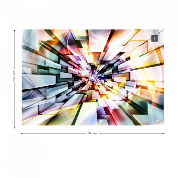 3D Abstract Design Multicoloured Photo Wallpaper Wall Mural