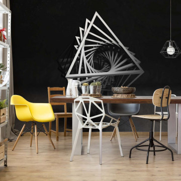 3D Black And White Object Photo Wallpaper Wall Mural