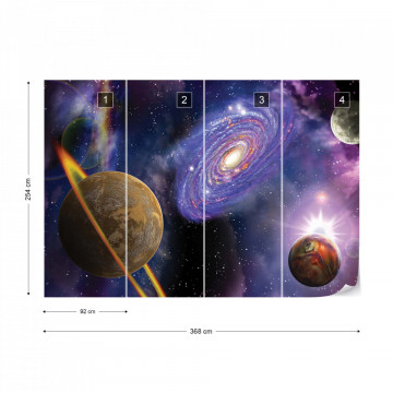 Outer Space Planets Galaxies Photo Wallpaper Wall Mural