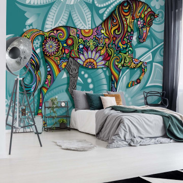 Pyschedelic Horse Photo Wallpaper Wall Mural