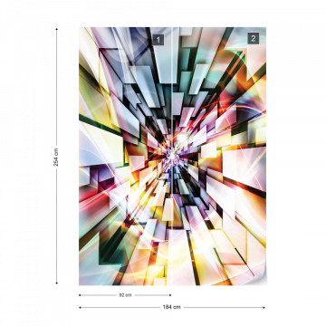 3D Abstract Design Multicoloured Photo Wallpaper Wall Mural