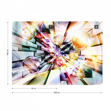 3D Abstract Design Multicoloured Photo Wallpaper Wall Mural