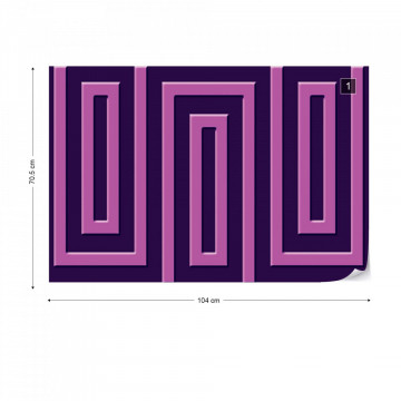 Purple Geometric Pattern Photo Wallpaper Wall Mural