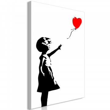 Tablou - Little Girl with a Balloon (1 Part) Vertical