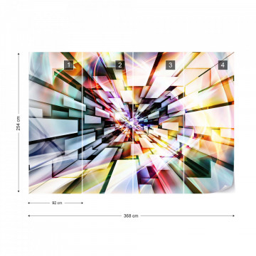 3D Abstract Design Multicoloured Photo Wallpaper Wall Mural
