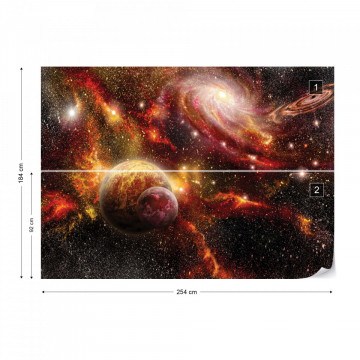 Planets Galaxy Outer Space Photo Wallpaper Wall Mural