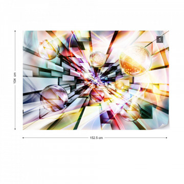 3D Abstract Design Multicoloured Photo Wallpaper Wall Mural