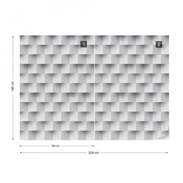 3D Brick Illusion Pattern Photo Wallpaper Wall Mural