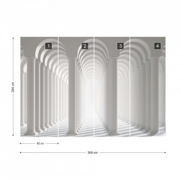 Fototapet - 3D Columns Optical Illusion