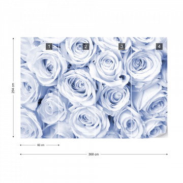 Fototapet - Buchet de Trandafiri – Albastru