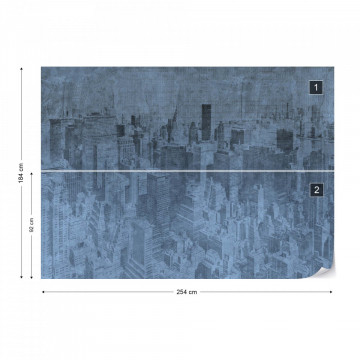 Fototapet - New York City – Efect Grafic Albastru