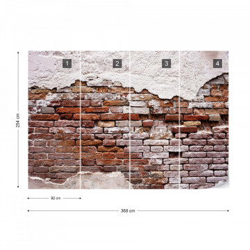 Grunge Brick Wall Photo Wallpaper Wall Mural