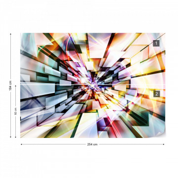 3D Abstract Design Multicoloured Photo Wallpaper Wall Mural