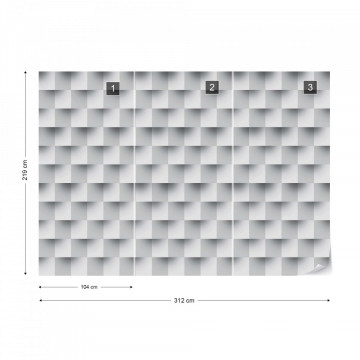 3D Brick Illusion Pattern Photo Wallpaper Wall Mural
