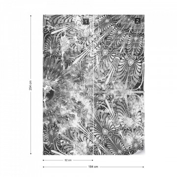 Black And White Vintage Grunge Design Photo Wallpaper Wall Mural