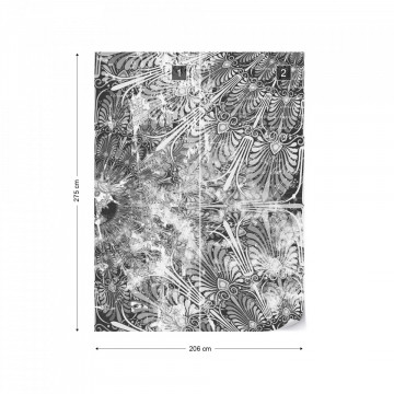 Black And White Vintage Grunge Design Photo Wallpaper Wall Mural