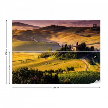 Tuscan Countryside Photo Wallpaper Wall Mural