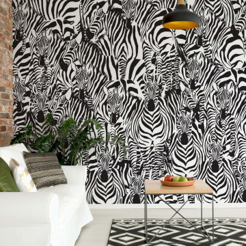Zebra Pattern Photo Wallpaper Wall Mural