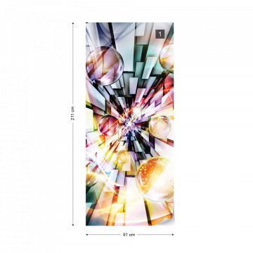 3D Abstract Design Multicoloured Photo Wallpaper Wall Mural