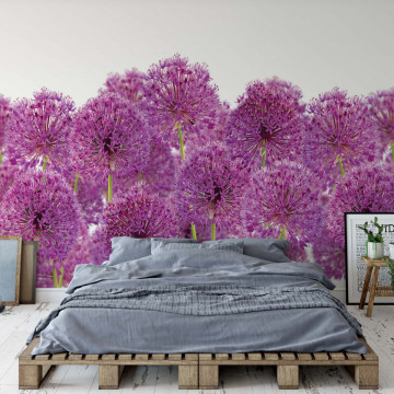 Purple Flowers Photo Wallpaper Wall Mural