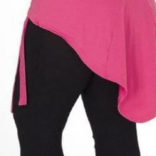 Set 3 piese - bluza roz, fusta neagra si pantalon negri SD001