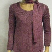 Bluza grena cu esarfa