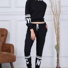 Trening dama negru cu imprimeu