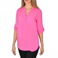 Bluza roz cu maneci ajustabile Anne