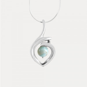 Pandantiv de argint cu larimar Drop