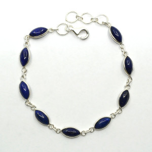 Brățară de argint cu lapis lazuli Ivy