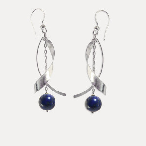 Cercei de argint cu lapis lazuli Miro Lapis