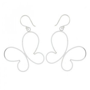 Cercei de argint Airy Butterfly