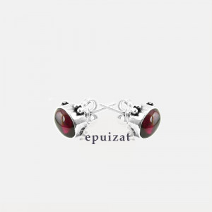 Cercei de argint cu granat Seed