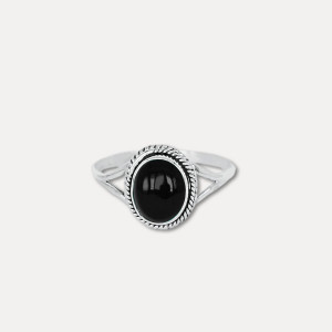 Inel de argint cu onix negru Adhara