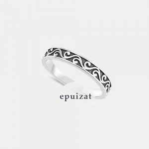 Inel de argint patinat Filigree