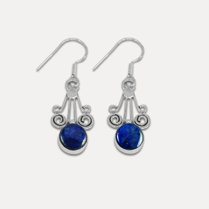 Cercei de argint cu lapis lazuli Sangita