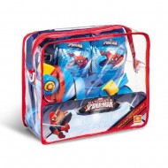Patine cu rotile si echipament de protectie Spiderman marime 22-29