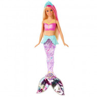 Papusa Barbie sirena cu lumini Barbie Dreamtopia