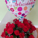 Ramo con 24 Rosas +Globo.
