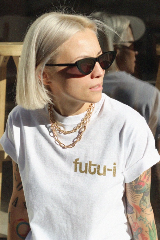 tricou unisex alb "futu-i" auriu *ediție specială
