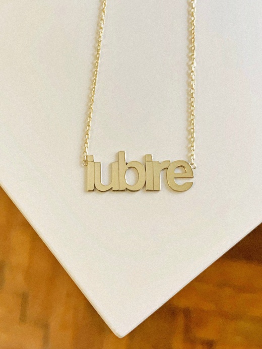 colier auriu "iubire"