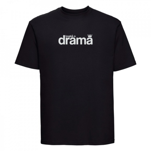 tricou unisex negru "toată o dramă"