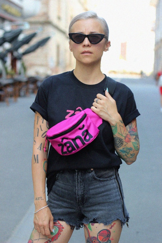 borsetă unisex roz "zână" Tombabe & BumbagR collab.