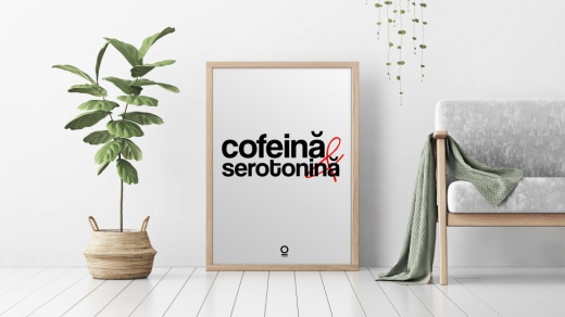 print "cofeină & serotonină" alb